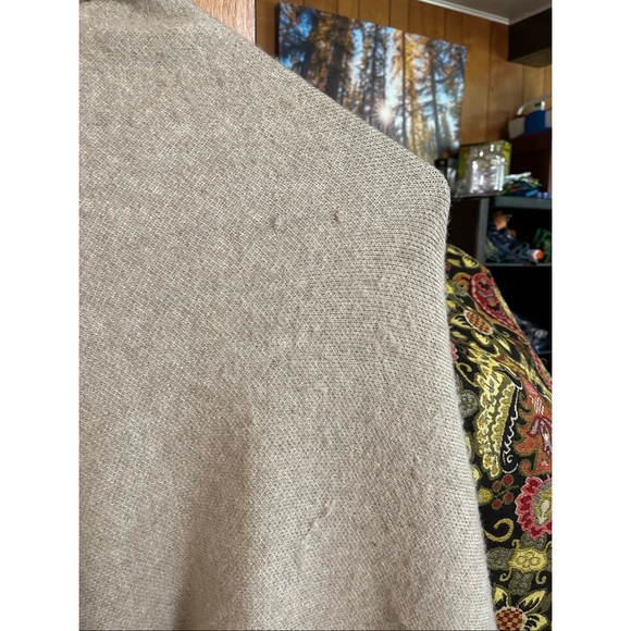 Look Look By M New York Cream Open Front Cape Cardigan One Size GUC - Picture 13 of 16